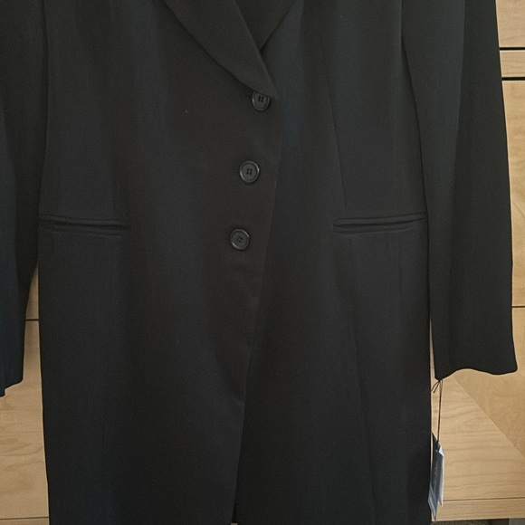 INSIGHT NEW YORK -double-breasted long Blazer Size:10 Color:Black - Picture 7 of 7